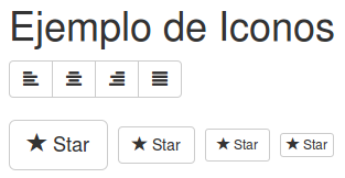 Ejemplo de iconos