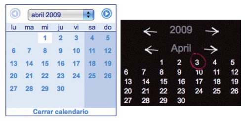 Calendarios. Fuente: nosolousabilidad.com